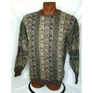 Vintage Northern Isles Sweater Multi-Colored Acrylic Cosby Style Men's Size XL